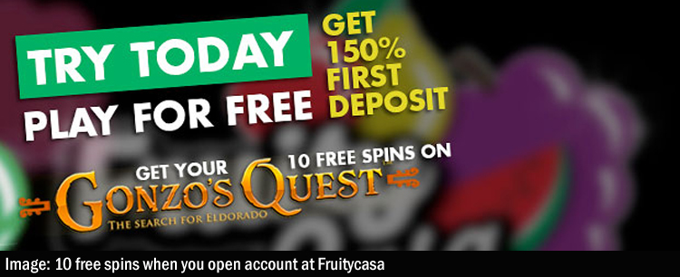 10 free spins open account fruitycasa