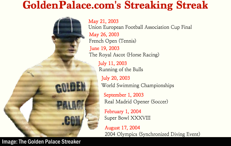 Golden Palace casino streaker